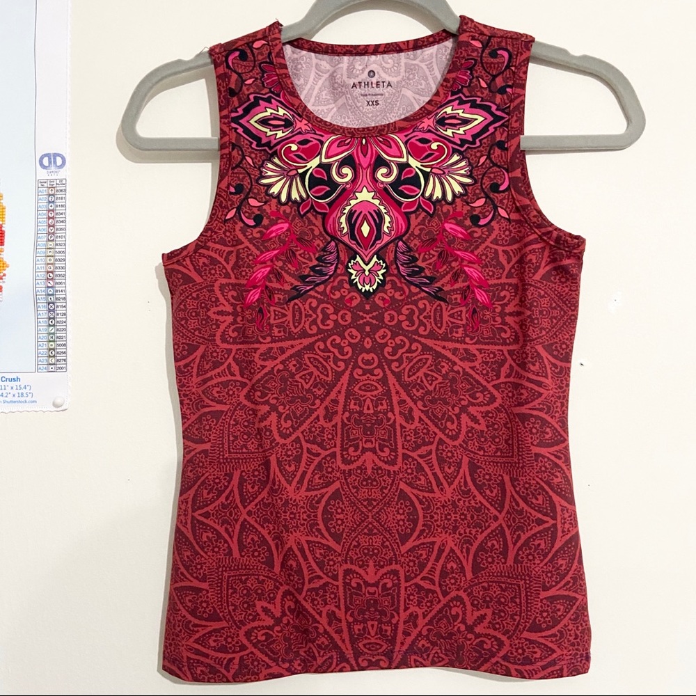 ATHLETA Printed Activewear Athleisure Tank Top Size XXS